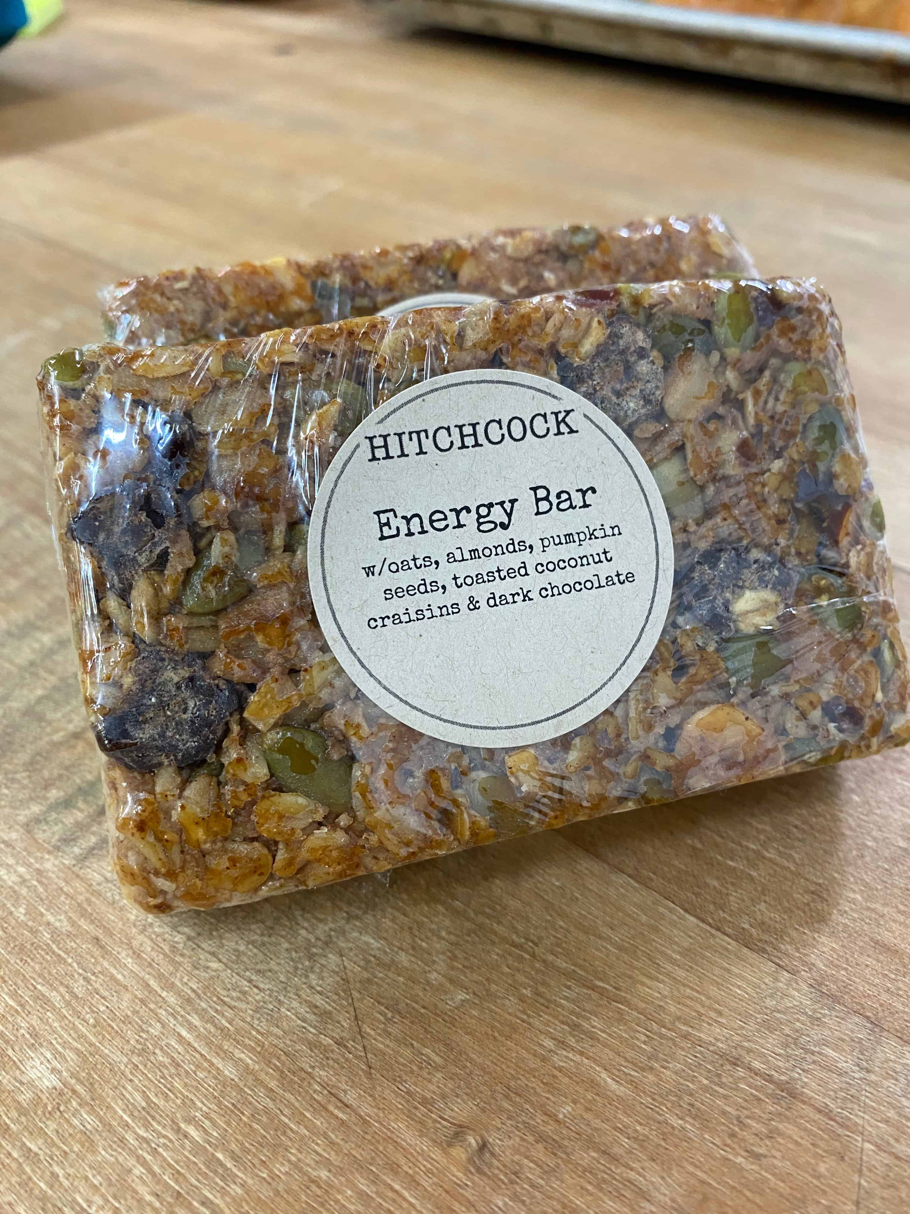 Finished energy bars.  Wrapped and consistent in size.