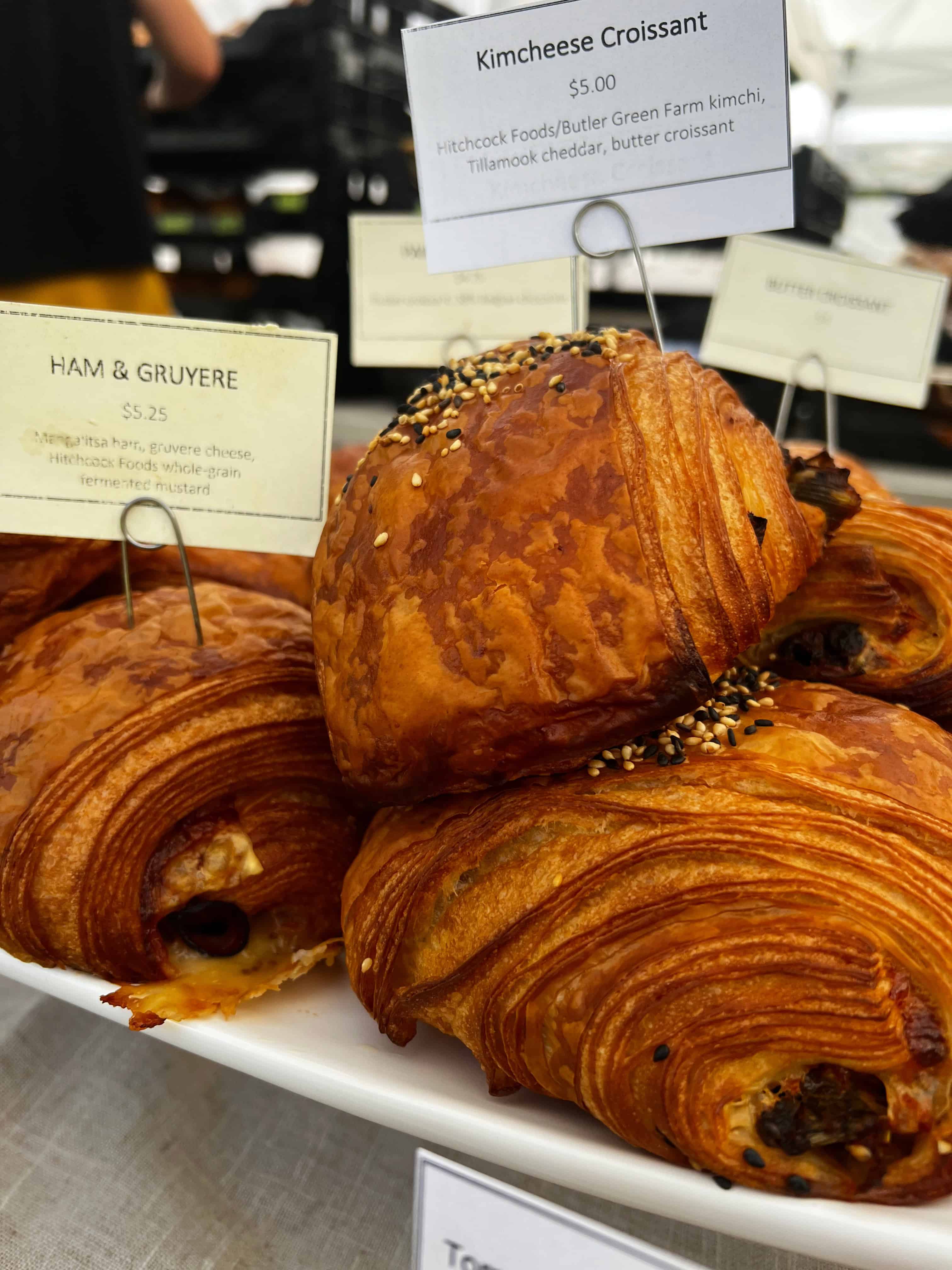 Baked Goods on display with a $5 price sign.