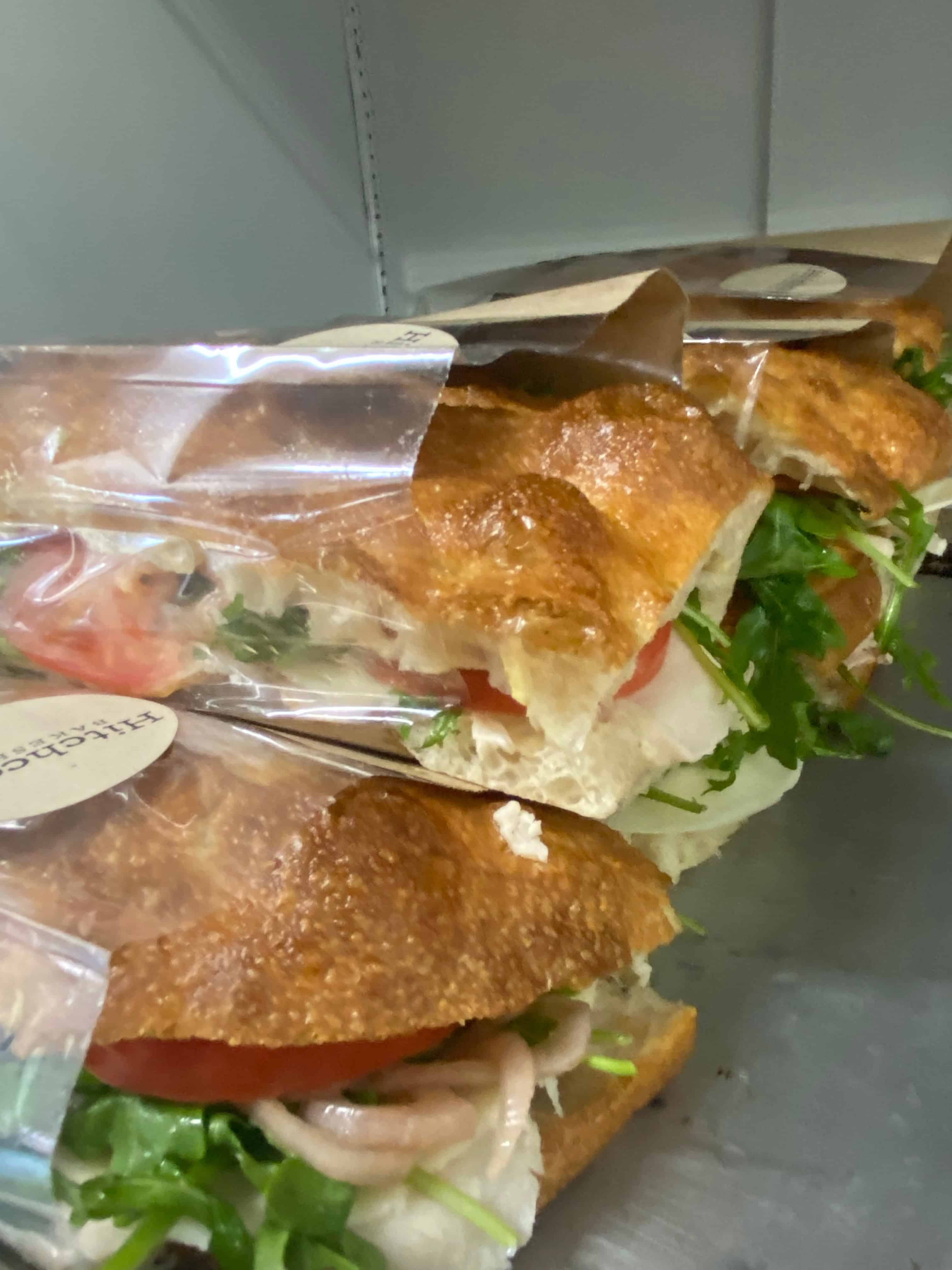 Sandwiches made on homemade bread and packaged nicely - one way to increase the value of your baked goods
