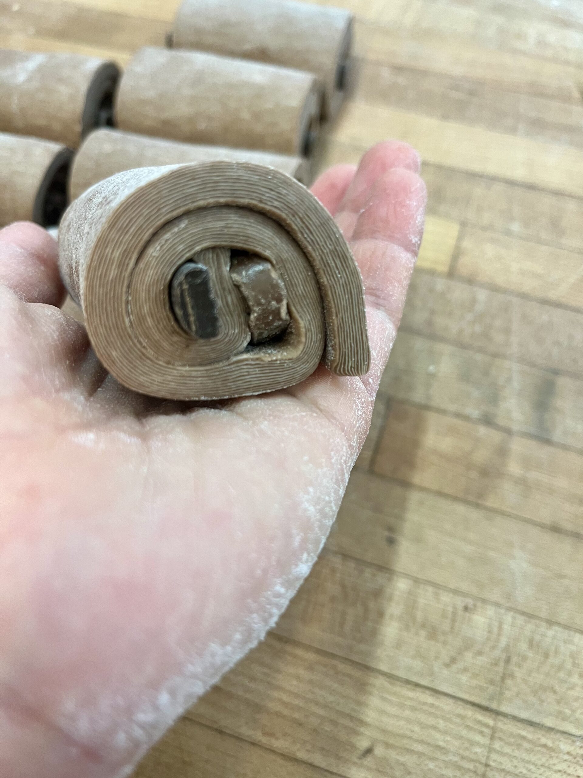 Pain au chocolat - Laminated dough is labor intensive.