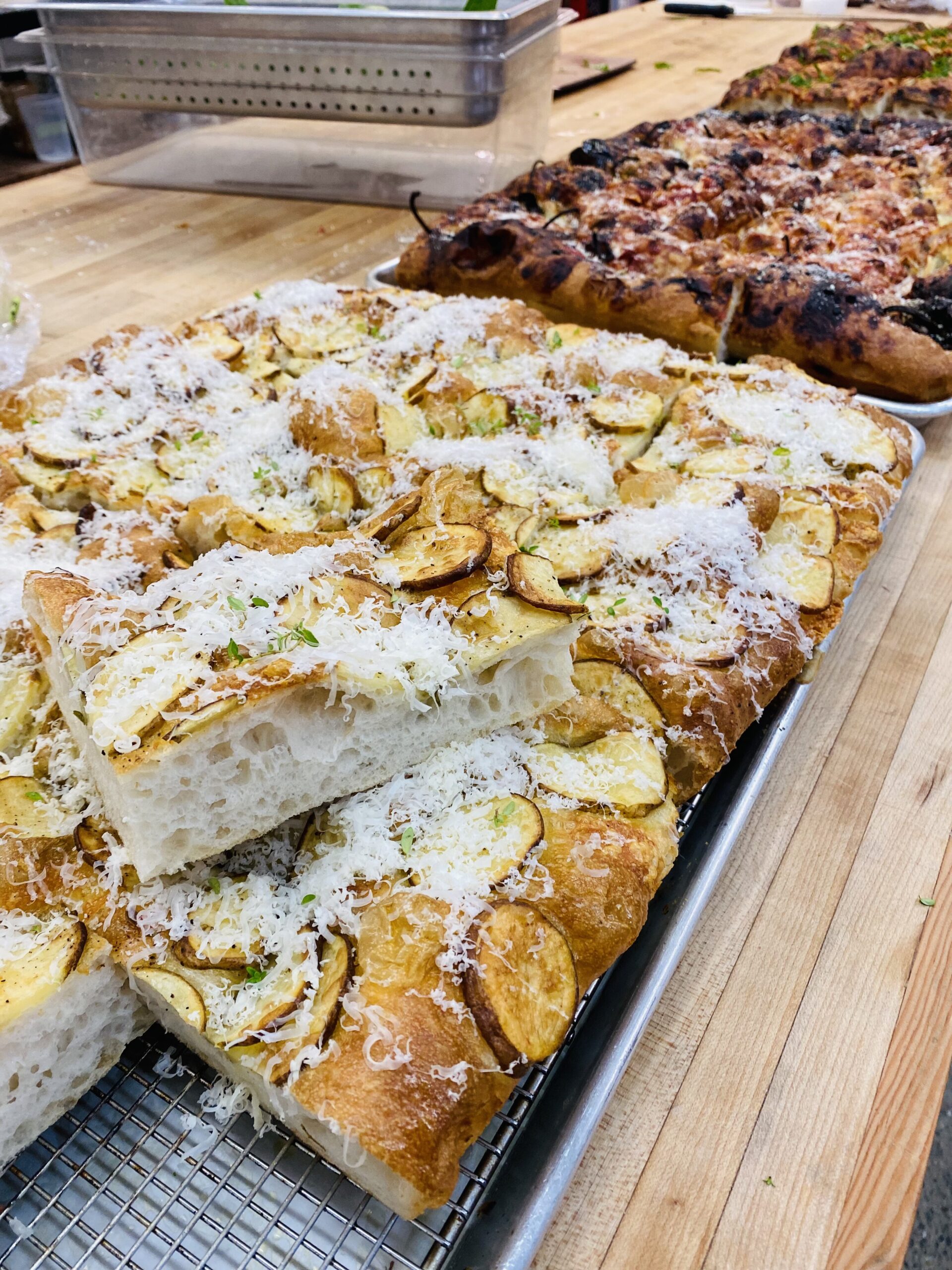 potato focaccia pizza